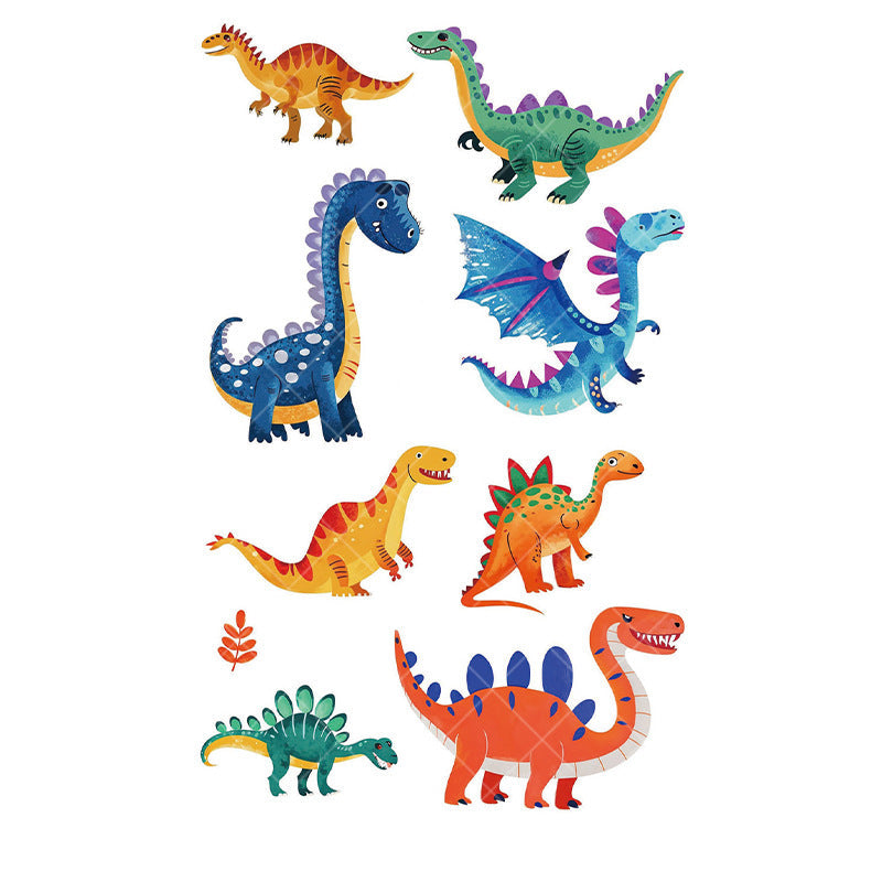 Cartoon Dinosaur Tattoo Sticker Collection for Kids-6 – 120×76mm, Fun & Waterproof | TIDES