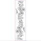 Black line temporary tattoo with butterfly, vine, leaves, and stars – nature-inspired (60×230mm) – minimalist waterproof body sticker by TIDES