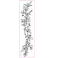 Black floral vine temporary tattoo with crescent moon and butterflies – nature-inspired design by TIDES
